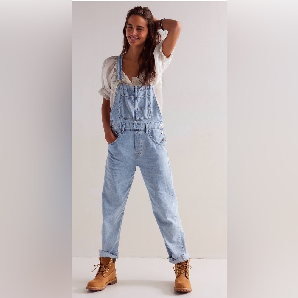 FREE PEOPLE, ZIGGY DENIM OVERALLS